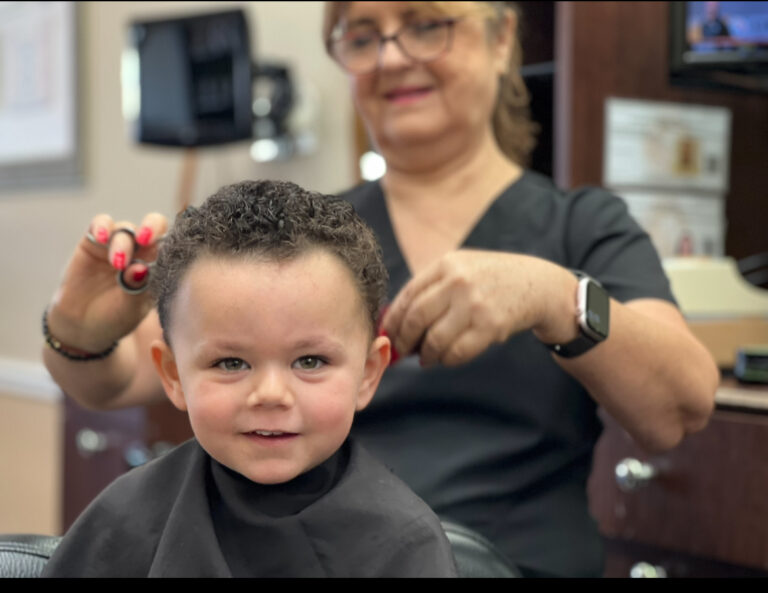 6. Curly Top with Tapered Sides