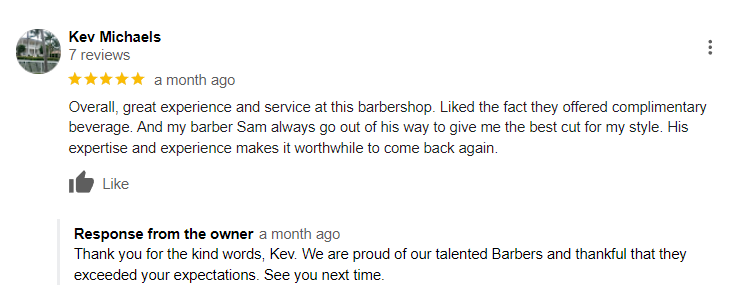Primos barbershop customer service review